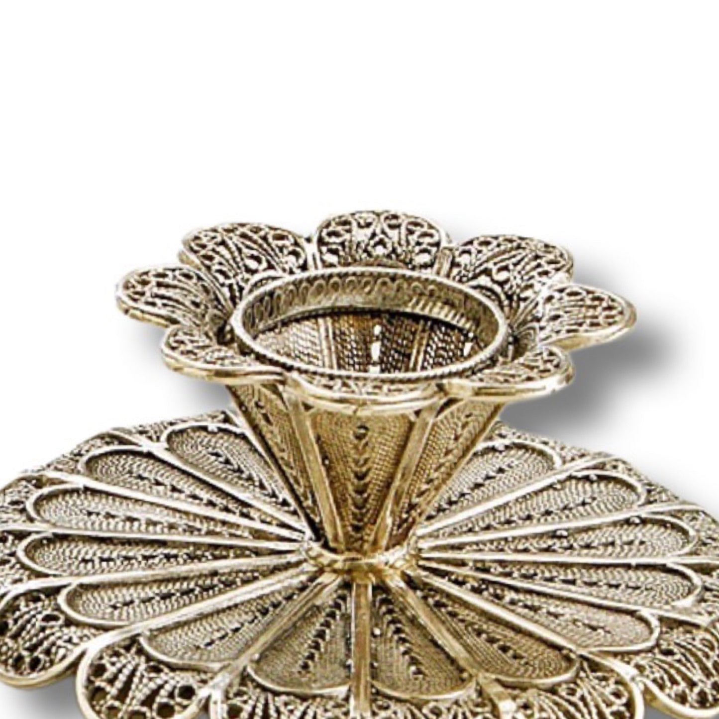 Flower Sterling Silver Shabbat Candle Holders