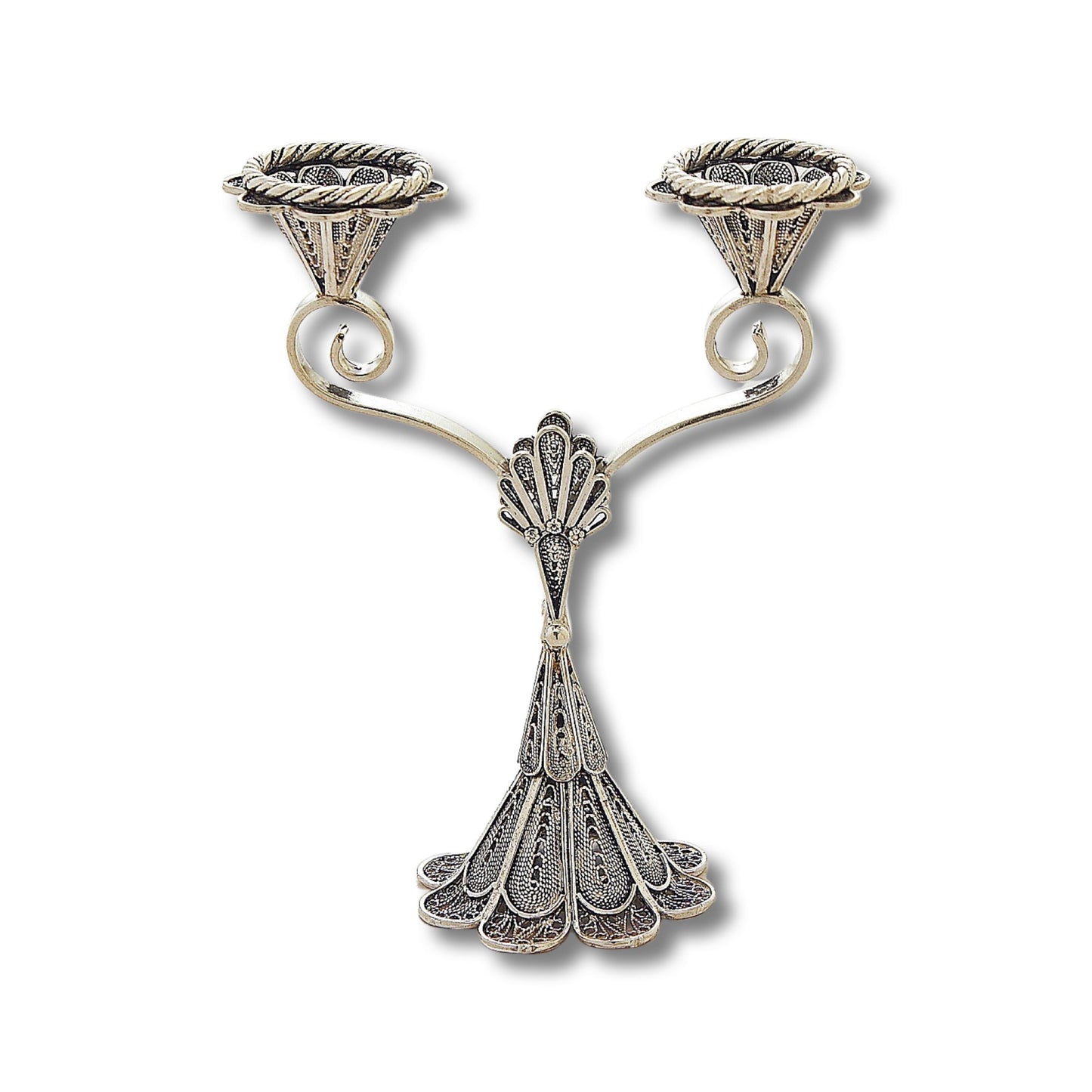 Sterling Silver Shabbat Candle Holders