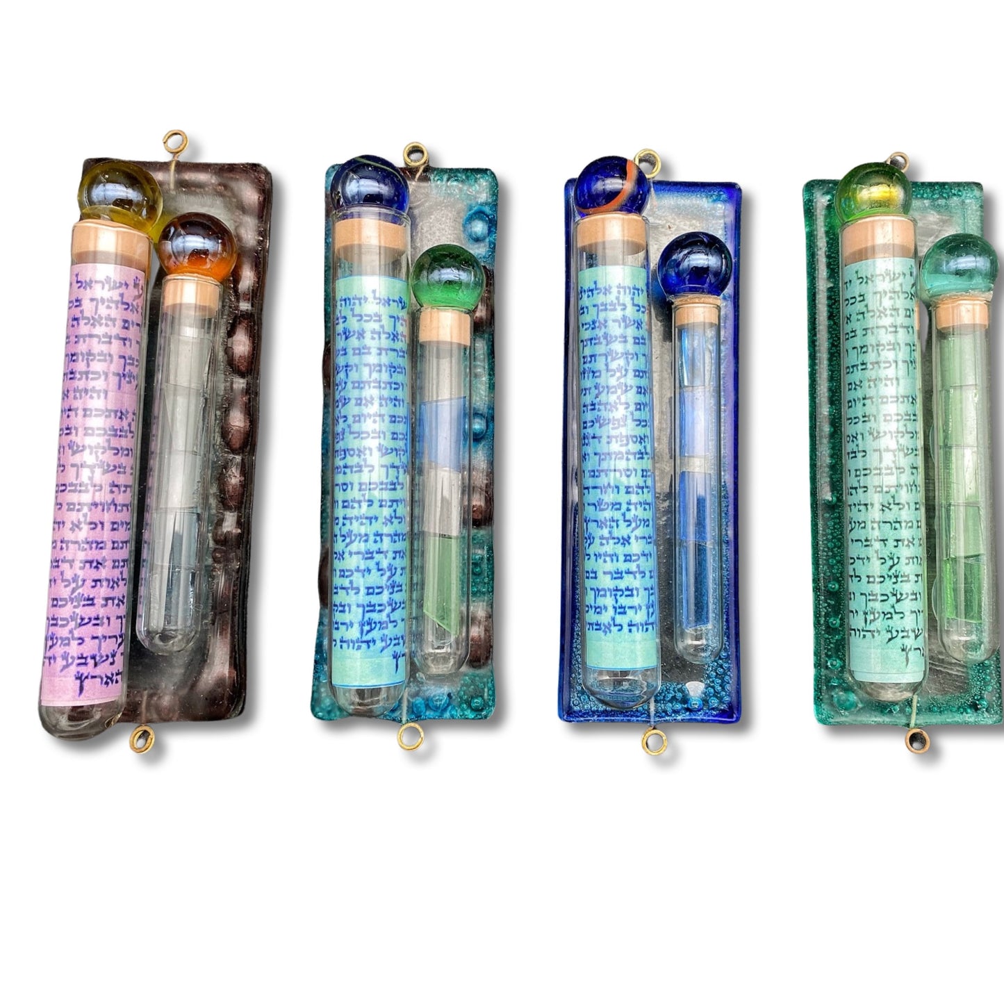 wedding Glass Mezuzah Case