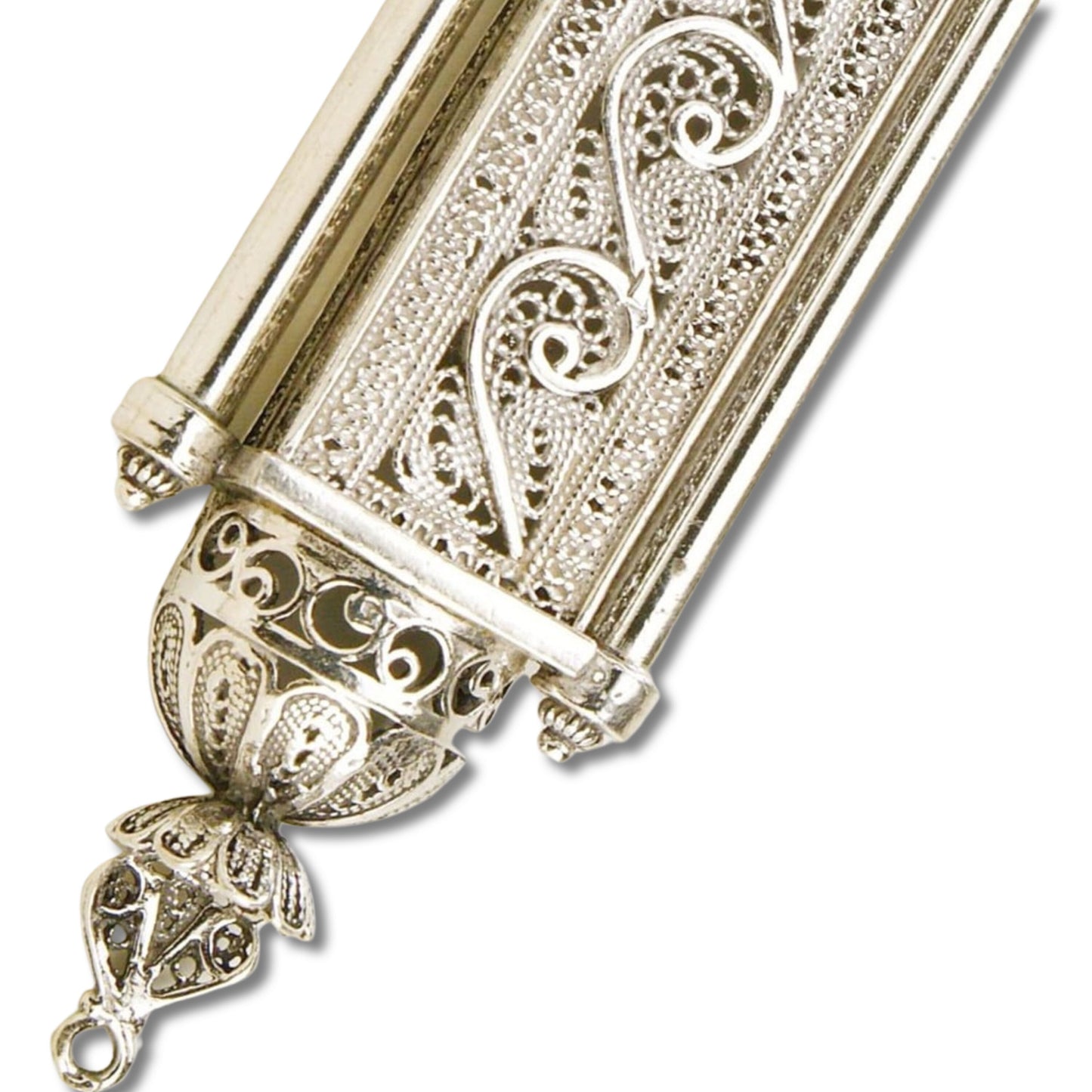 Torah Sterling Silver Mezuzah