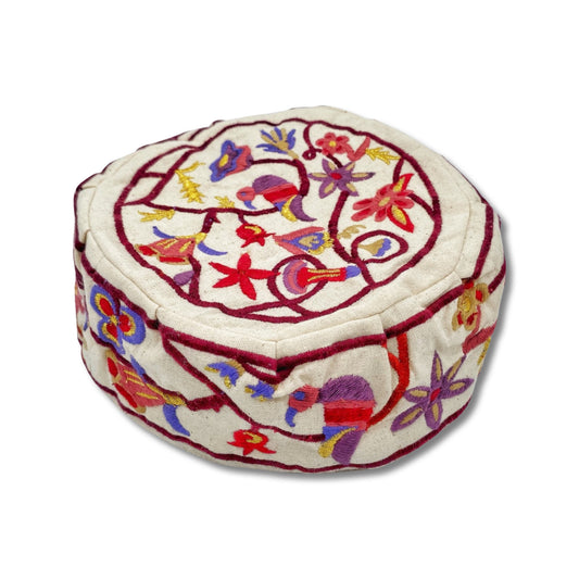 Birds Embroidered big Kippah