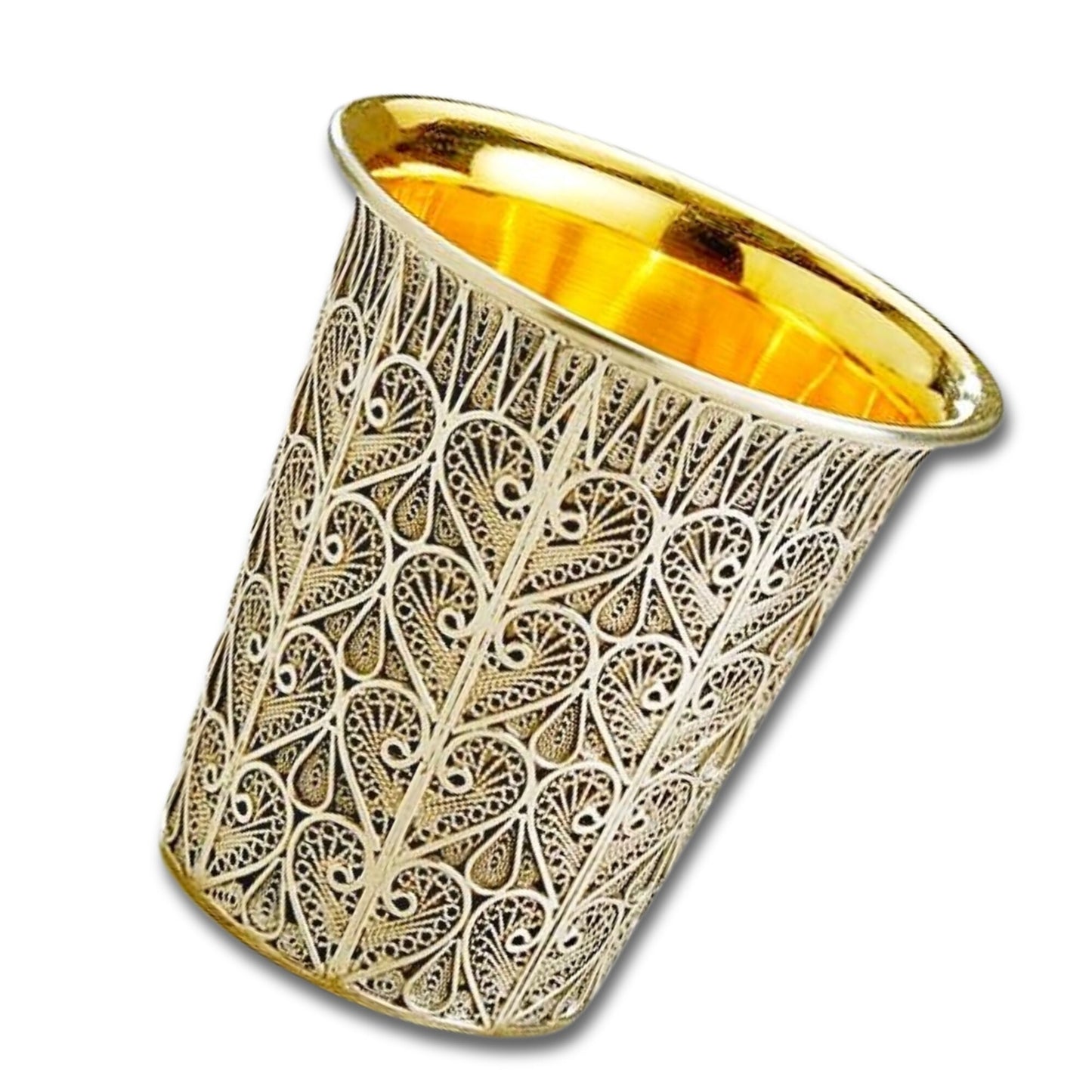 Sterling Silver Yemenite Filigree Kiddush Cup