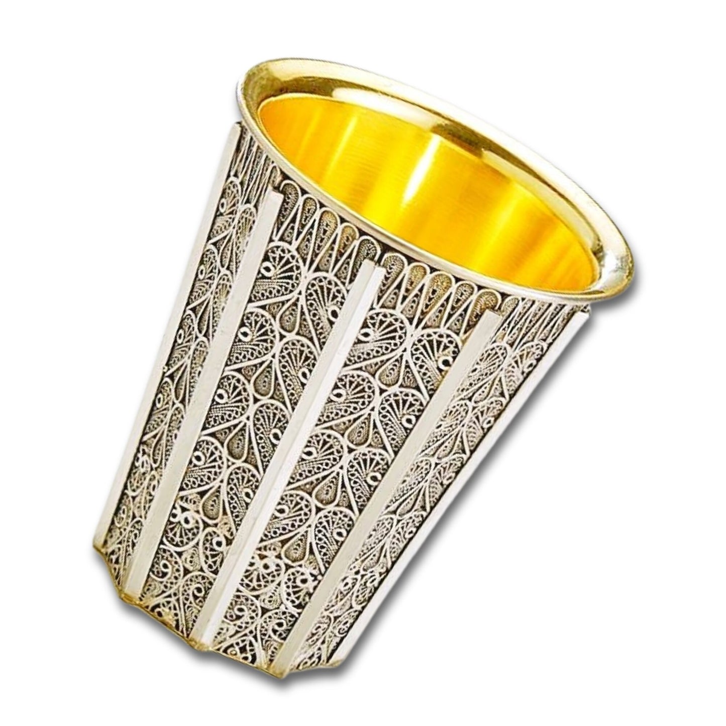 Sterling Silver Yemenite Filigree Kiddush Cup