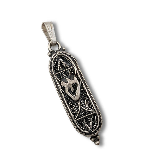 Sterling Silver Mezuzah Necklace