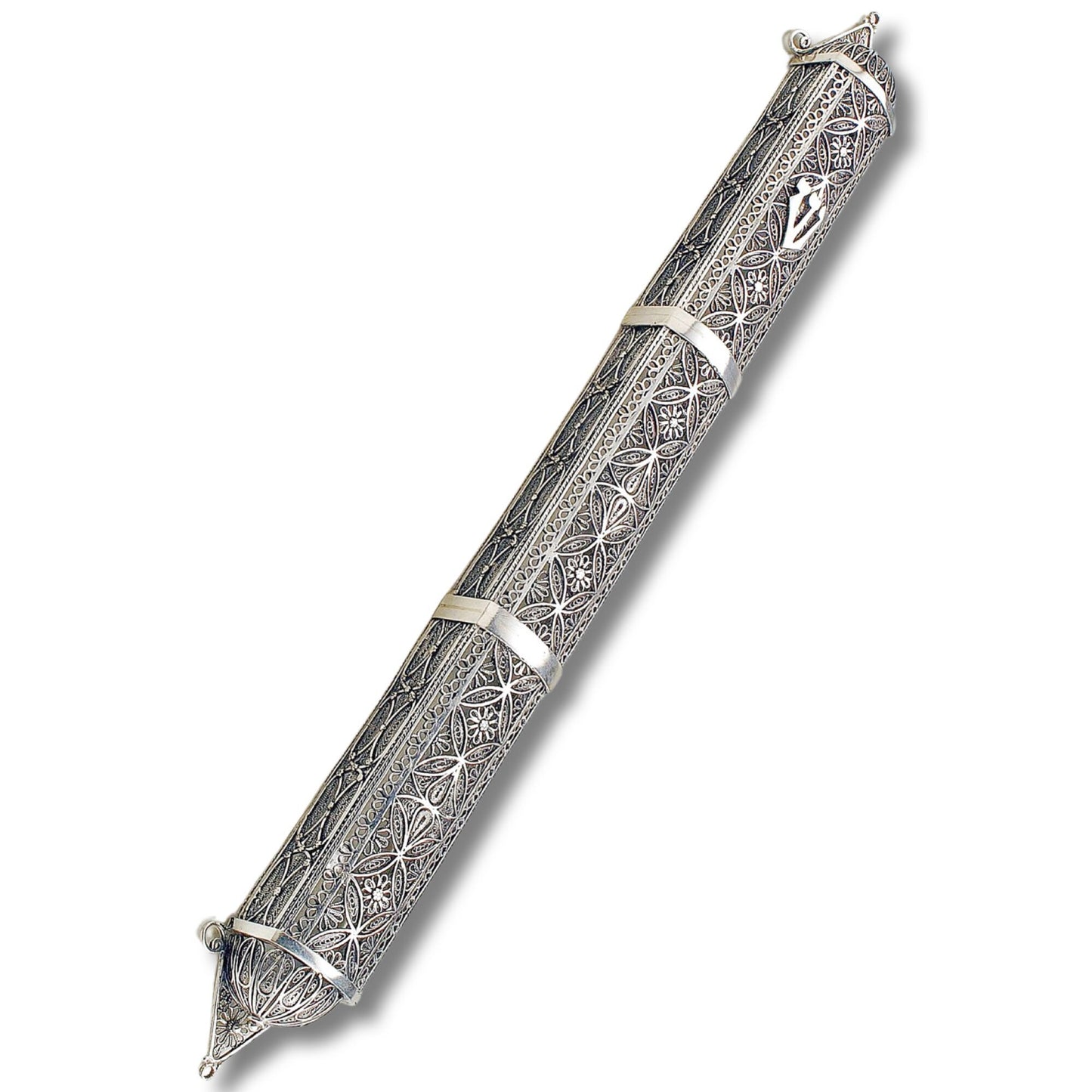 Big Sterling Silver Mezuzah case