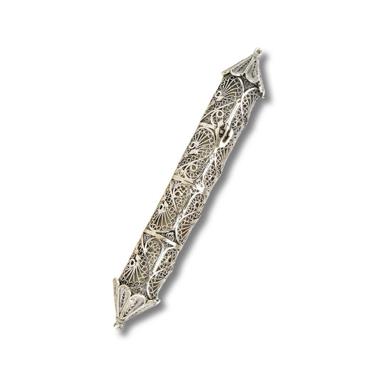 Sterling Silver Heart Mezuzah case