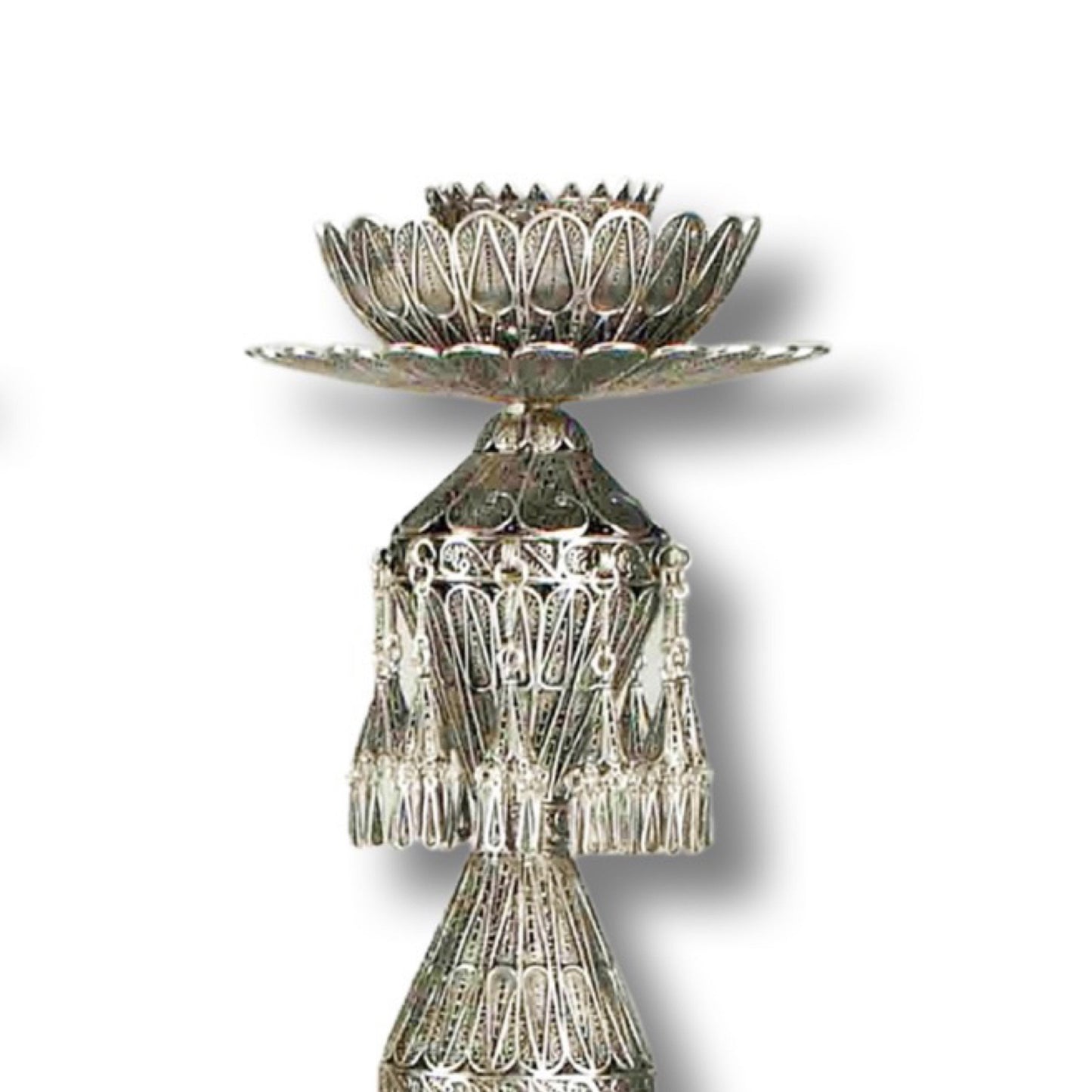 Big Sterling Silver Shabbat Candle Holders