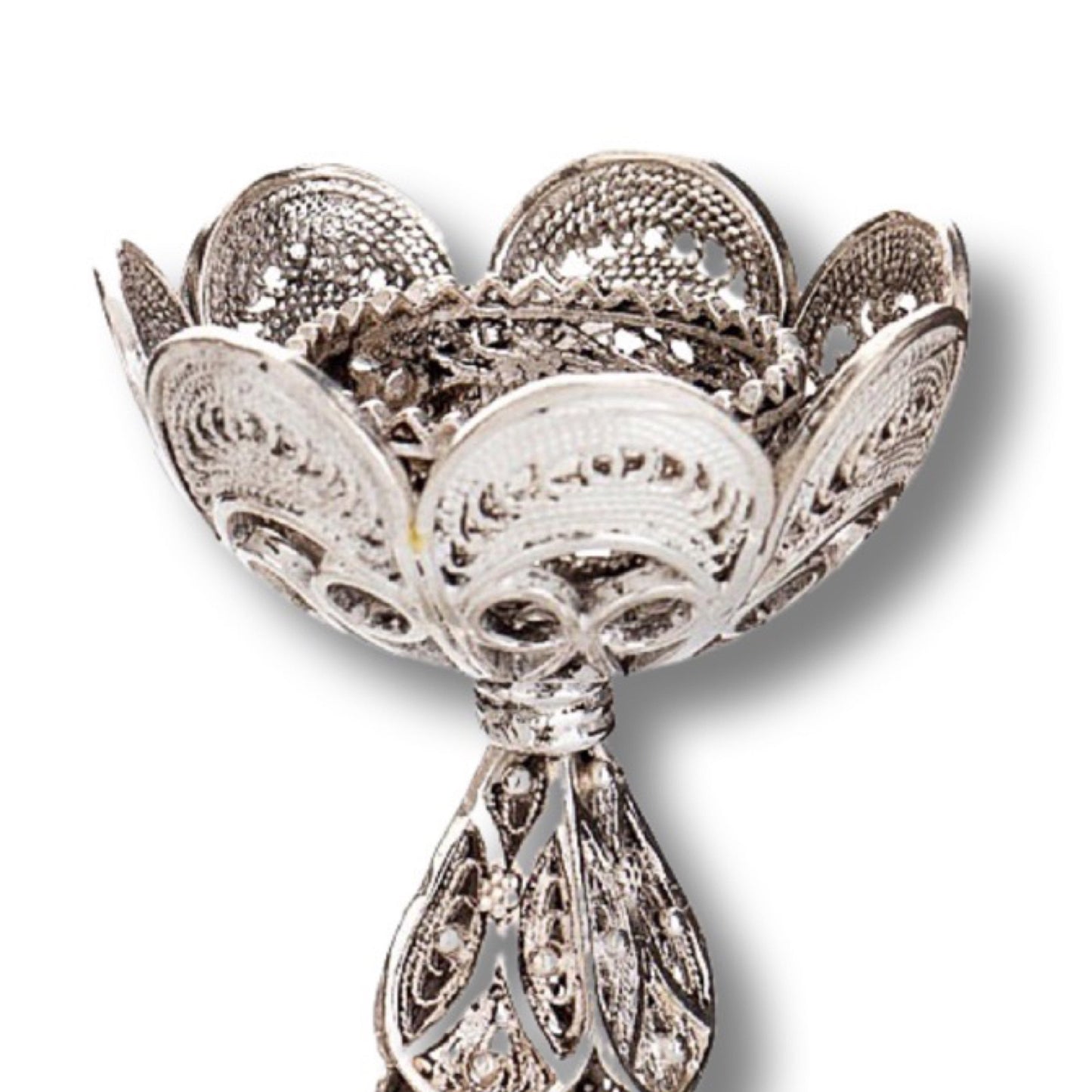 Sterling Silver Flower Candle Holders