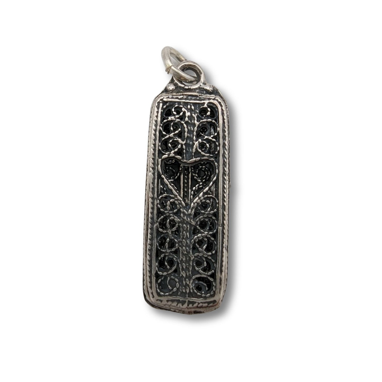 Sterling Silver Mezuzah Necklace