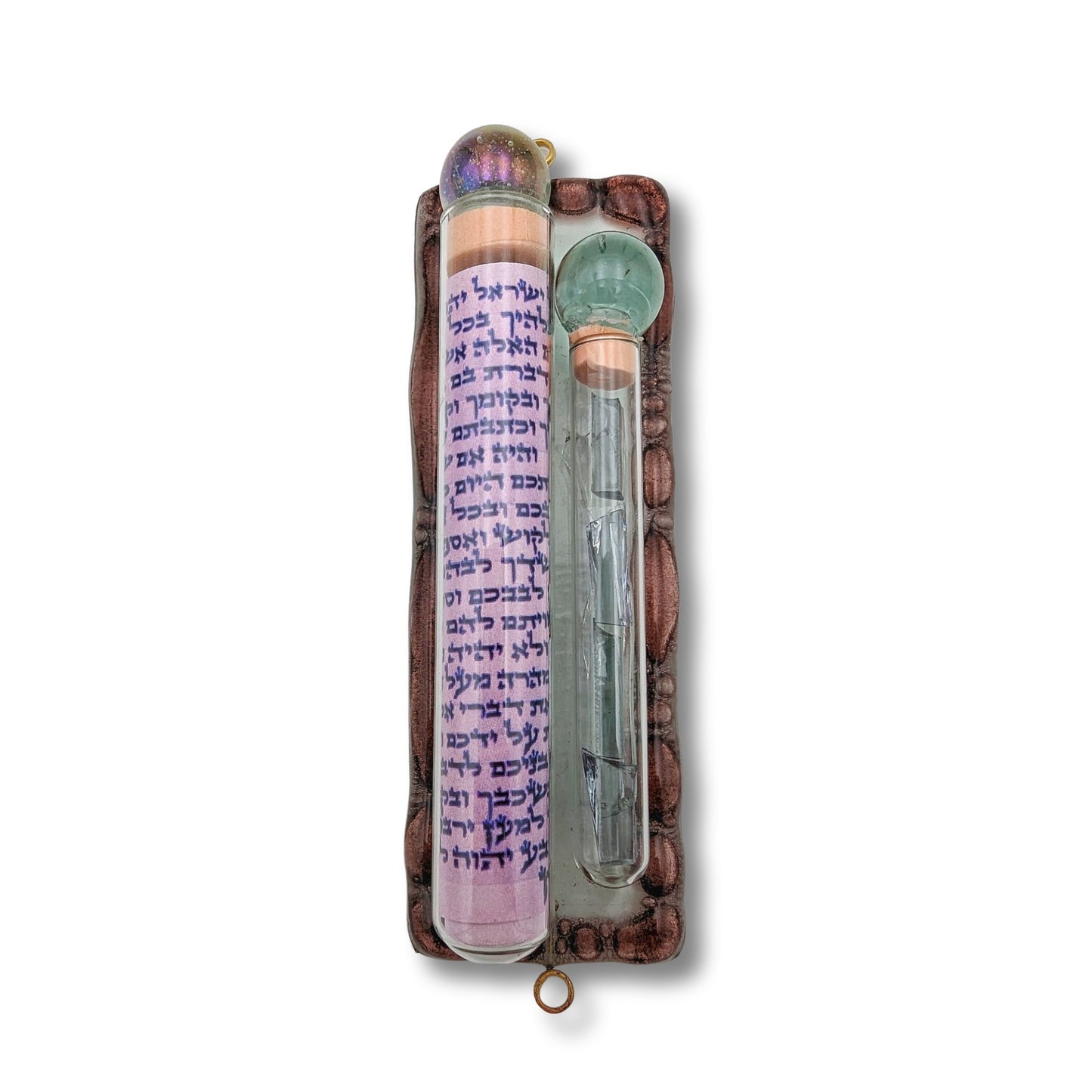wedding Glass Mezuzah Case