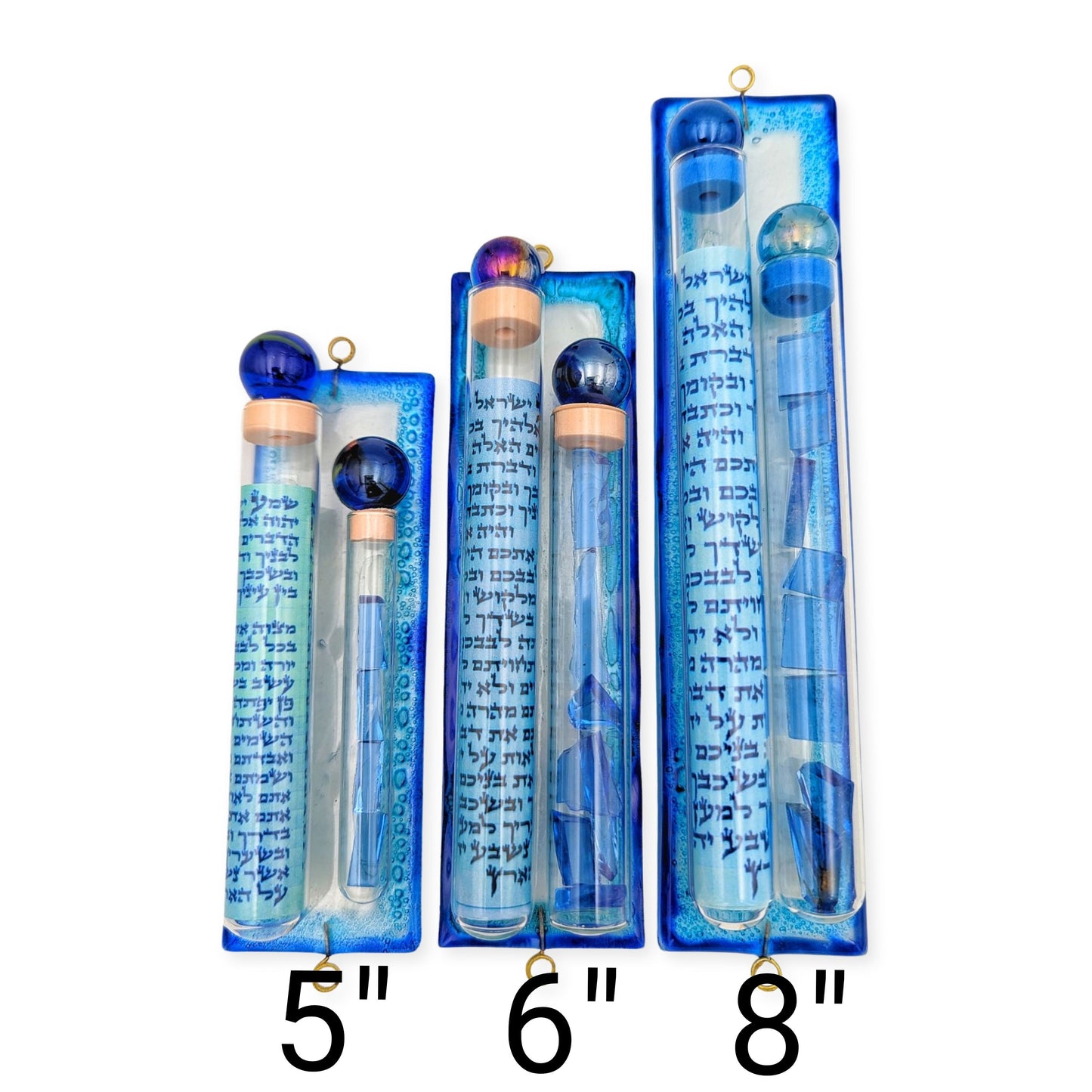 wedding Glass Mezuzah Case