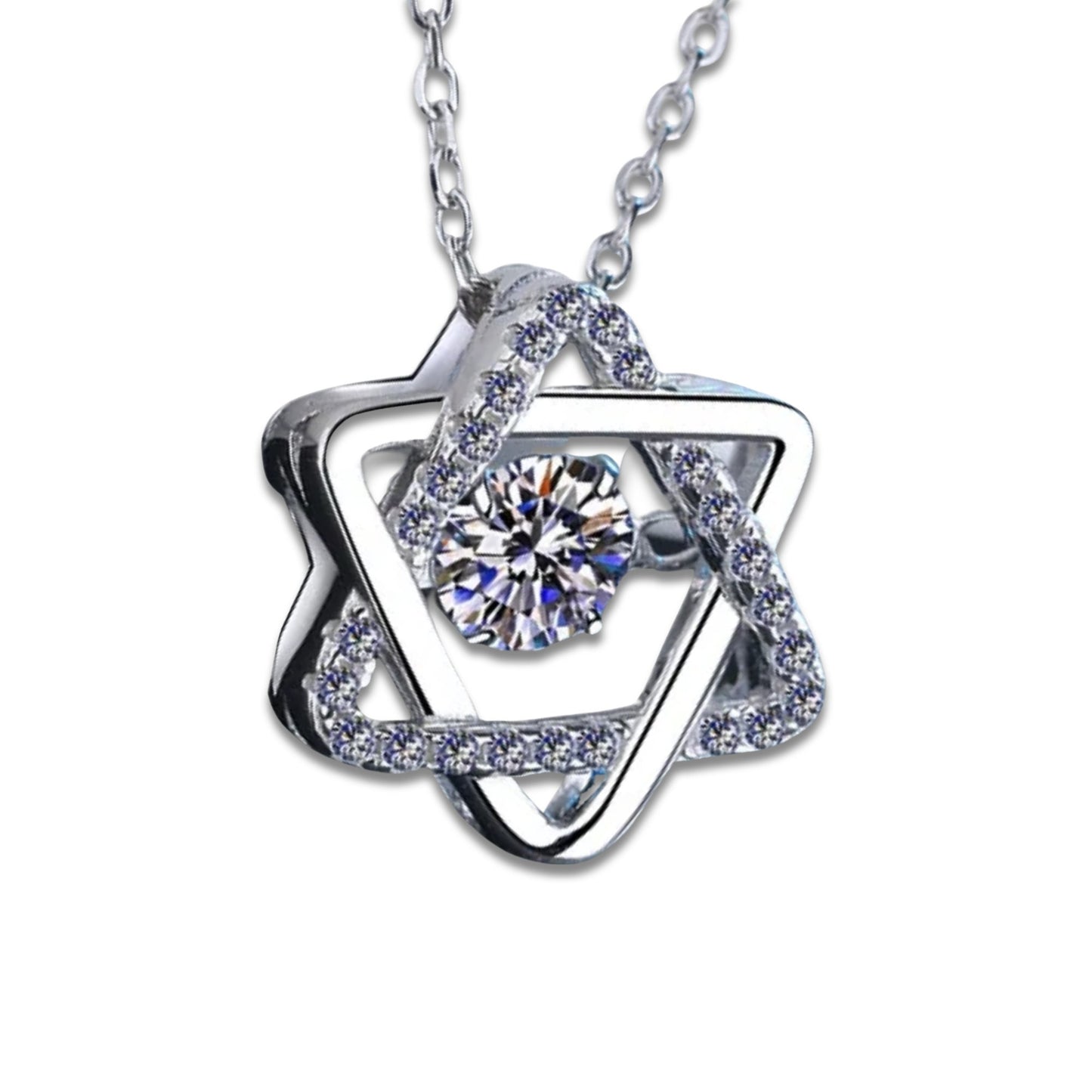 Sterling Silver Star Of David Necklace