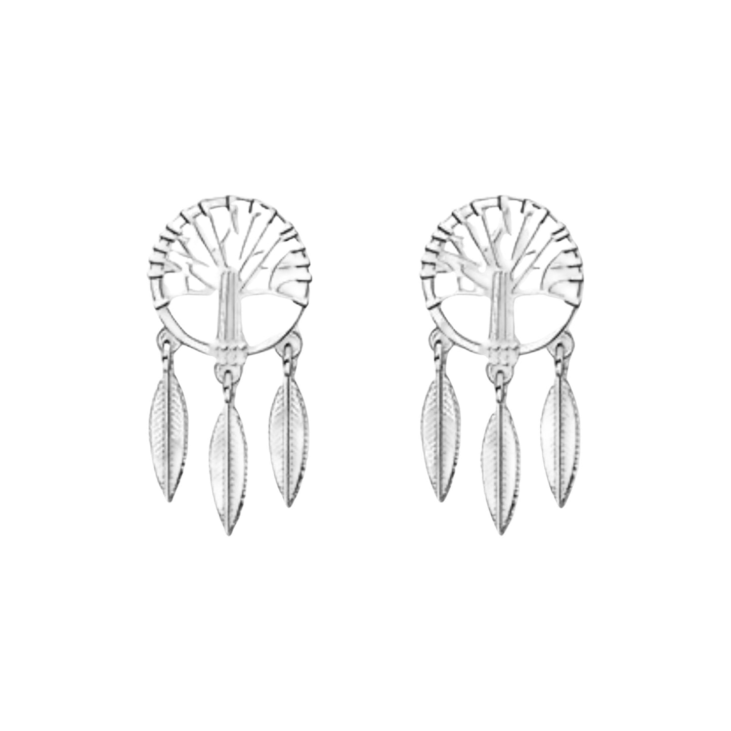 Sterling Silver Tree of Life Earring