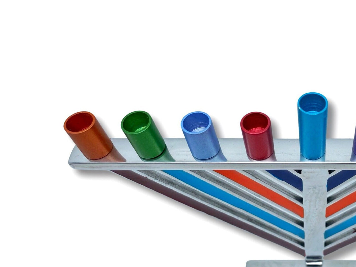 Colorful Anodized Hanukkah Menorah