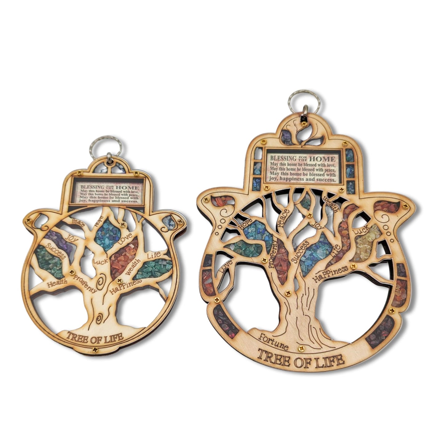 Wood Hamsa & Tree Of Life Home Blessing