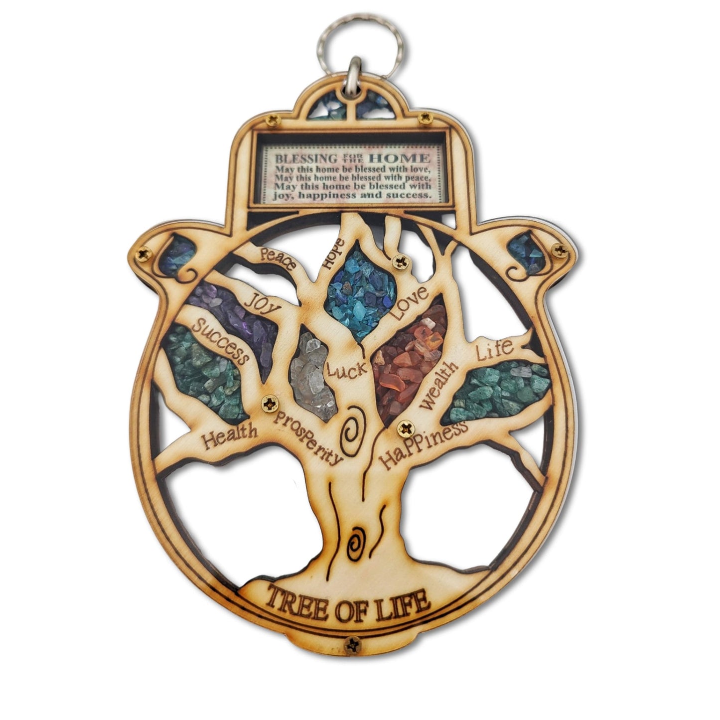 Wood Hamsa & Tree Of Life Home Blessing