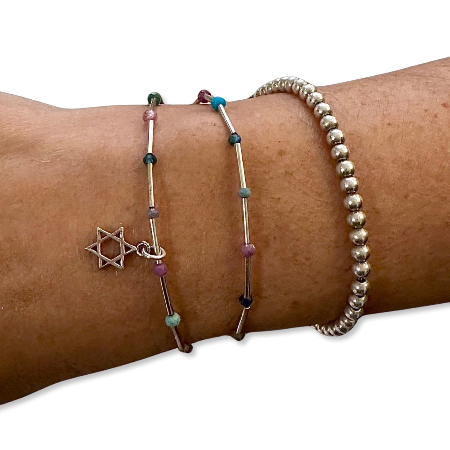 Sterling Silver Star Of David Necklace / bracelet