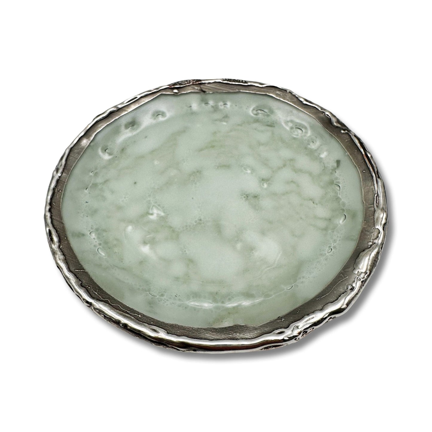 White Eliyahu/Name Kiddush Cup Silver Gold & Glass