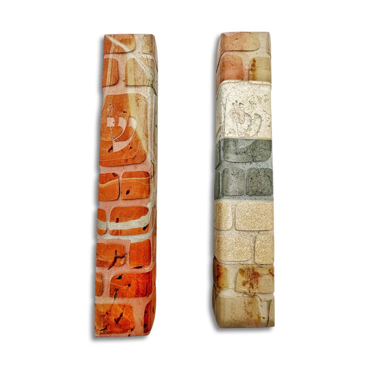 Western Wall Handmade Jerusalem Stone Mezuzah Case
