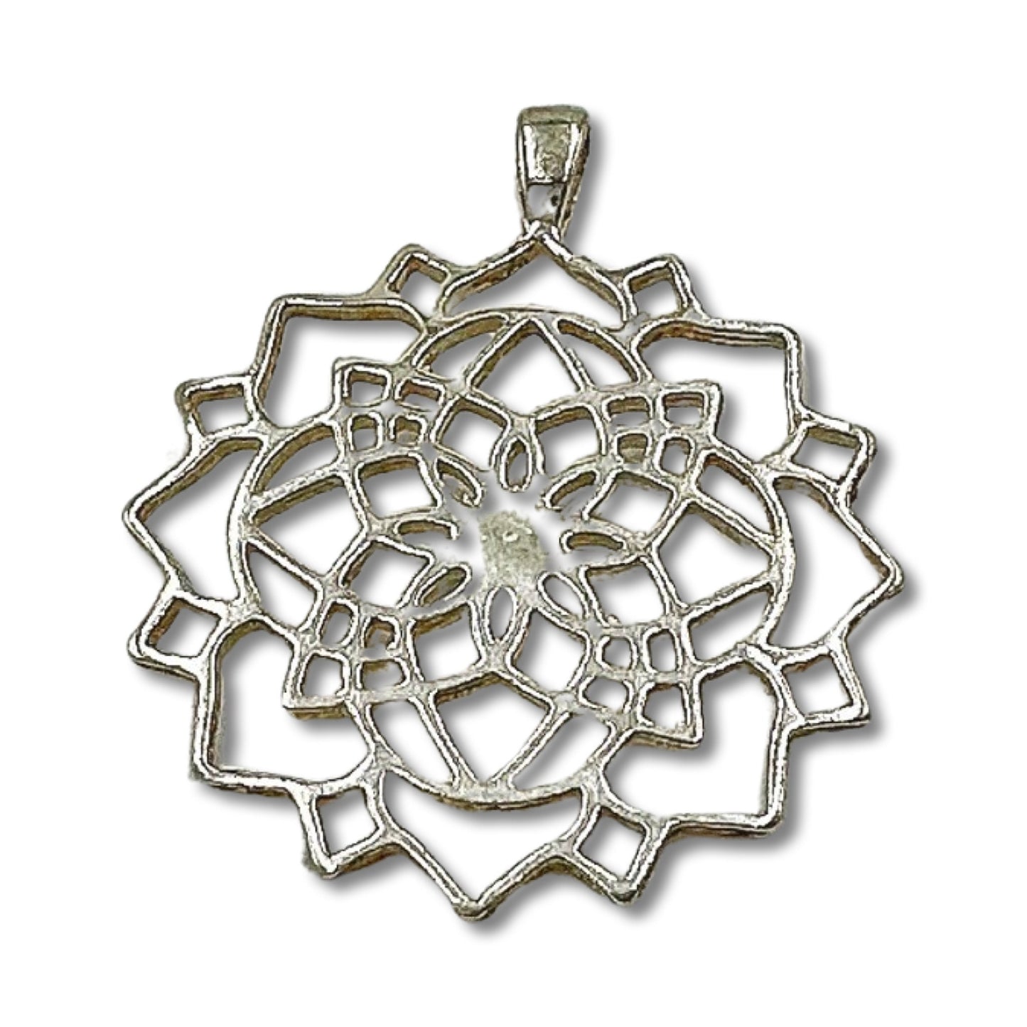 Sterling Silver Mandala Star of David Necklace/Pendant