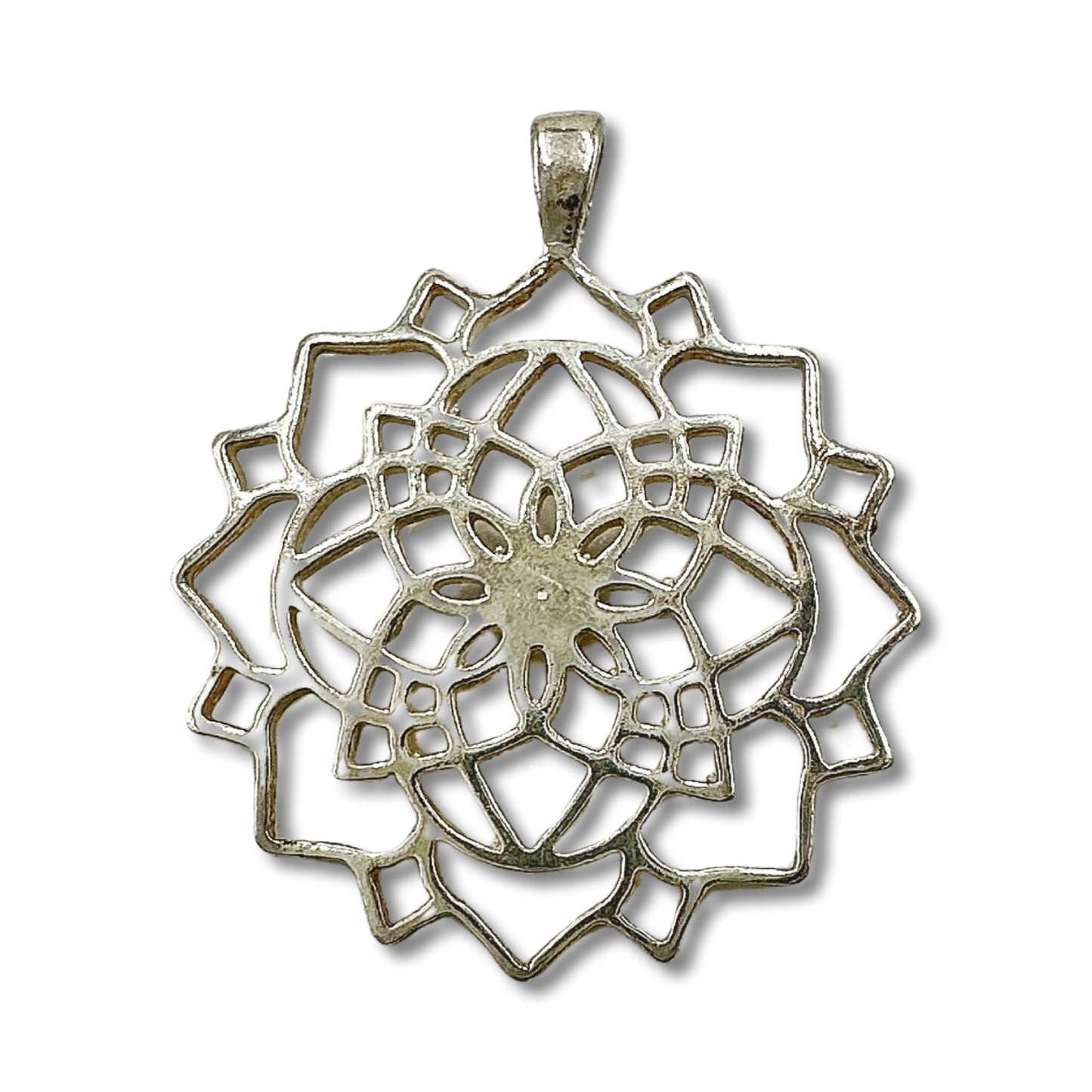 Sterling Silver Mandala Star of David Necklace/Pendant