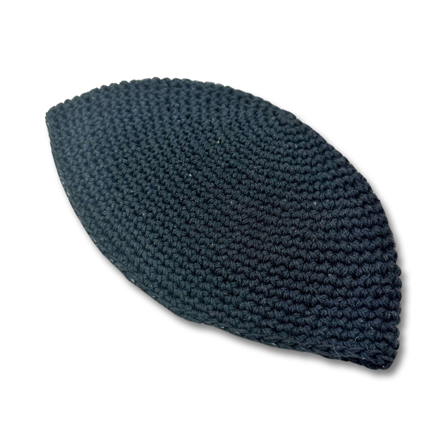 Breslev White/Black Kippah 100% cotton