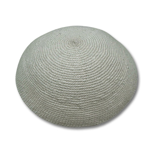 White Cotton Hand Made Kippah 13/16cm