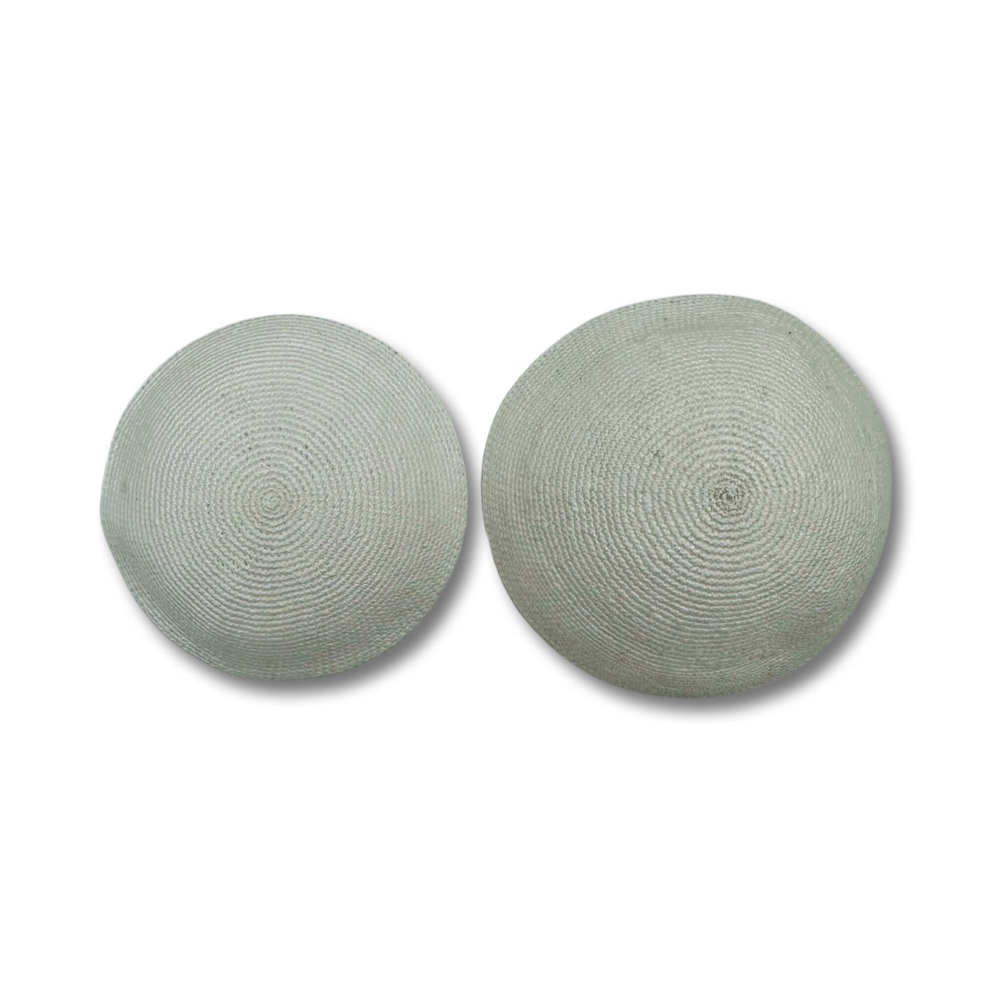 White Cotton Hand Made Kippah 13/16cm