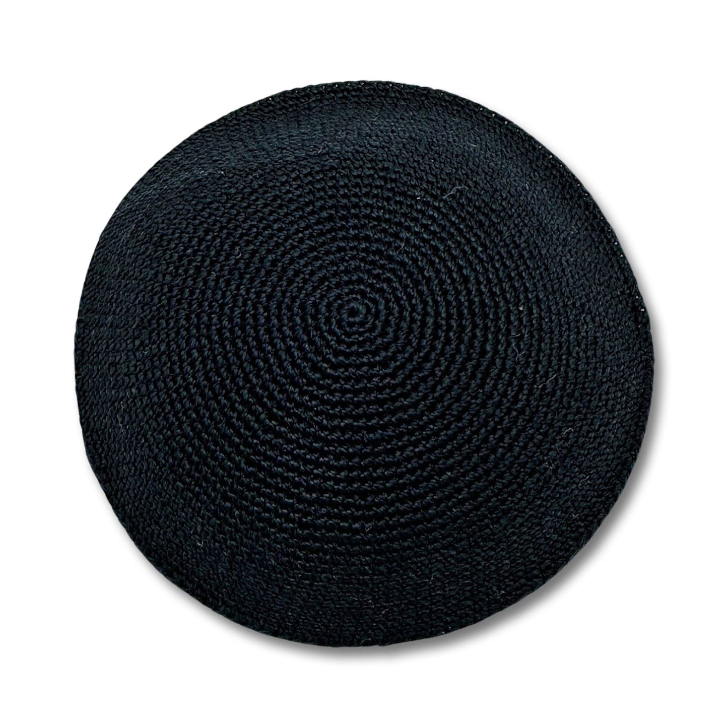 Black Cotton knitted Hand Made Kippah