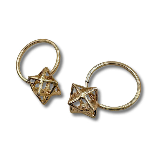 Merkava Star of David Earrings Gold Filled/Sterling silver