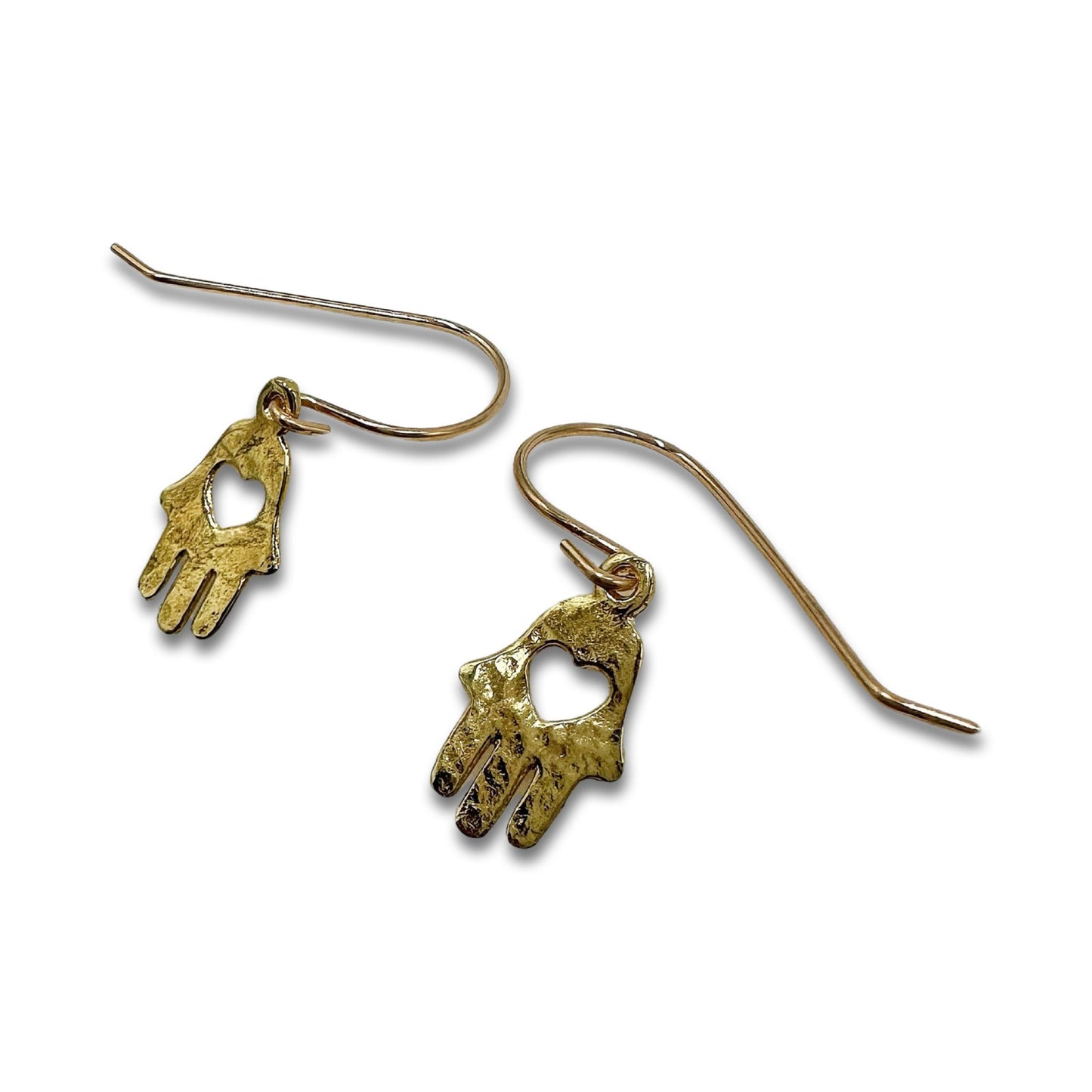 Gold Filled Hamsa Earrings
