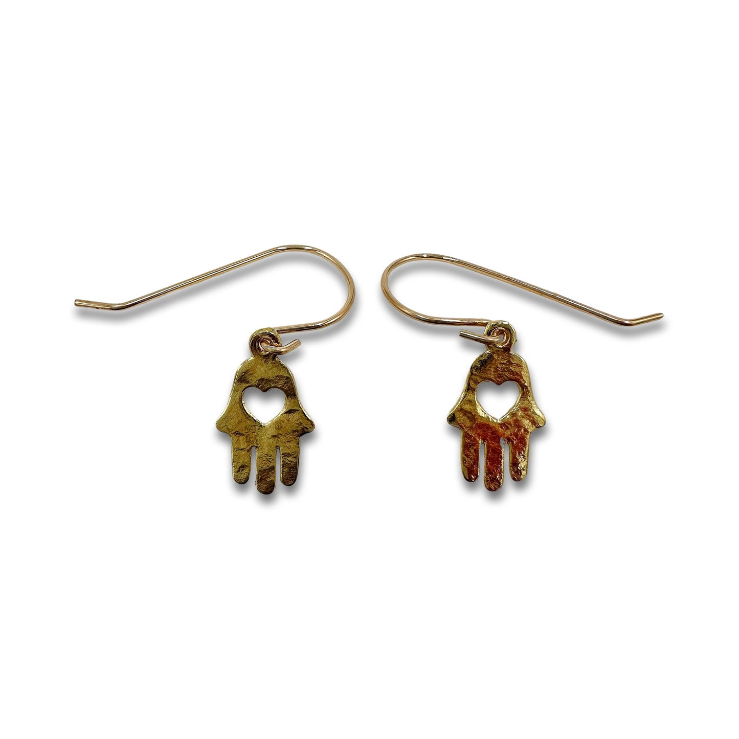 Gold Filled Hamsa Earrings