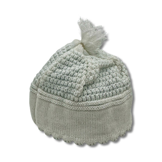 Original Breslev White Kippah 100% cotton Jewish yarmulke
