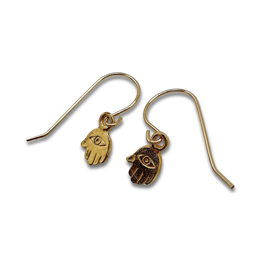 Mini Hamsa Earring Gold Filled/Sterling Silver